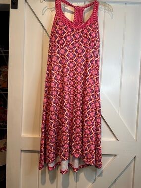 Prana Pink Geometric A-Line Dress-Skirt